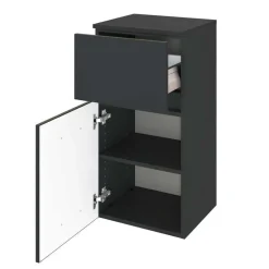 Wohnen Dunkelgraue Badmöbel Kombination - Natarivos (vierteilig)