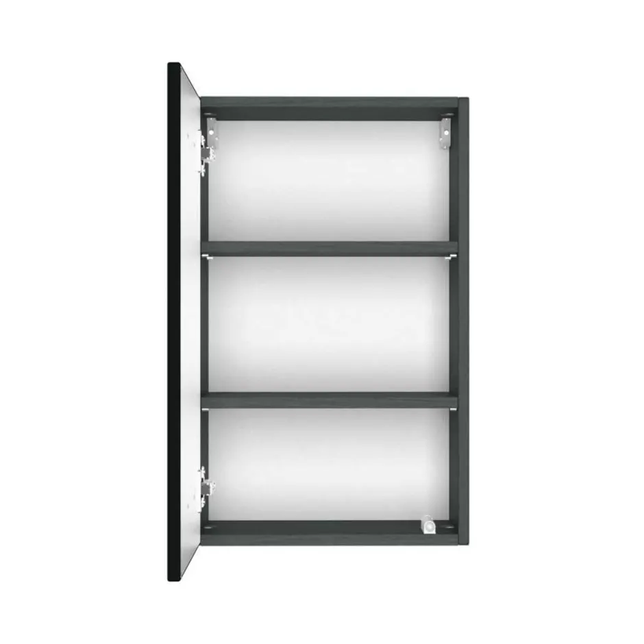 Wohnen Dunkelgraue Badmöbel Kombination - Natarivos (vierteilig)