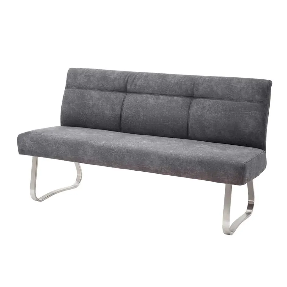 Dunkelgraue Esszimmer Bank mit Microfaser - Edwin^Wohnen Outlet