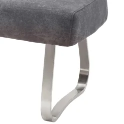 Dunkelgraue Esszimmer Bank mit Microfaser - Edwin^Wohnen Outlet