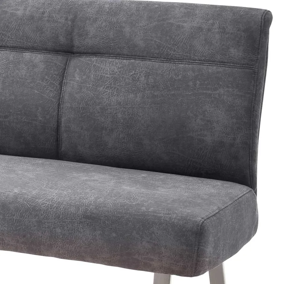 Dunkelgraue Esszimmer Bank mit Microfaser - Edwin^Wohnen Outlet