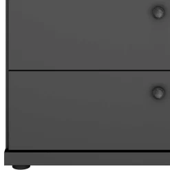 Wohnen Dunkelgraue Kommode mit vier Schubladen - Mataram
