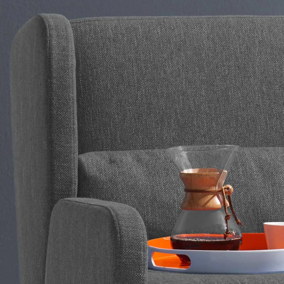 Dunkelgraue Schlafcouch als Längsschläfer - Osicria^Wohnen Hot