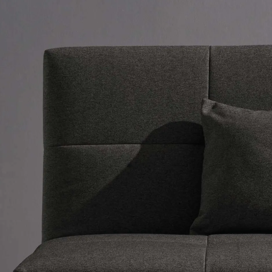 Dunkelgrauer Flachgewebe Sessel mit Schlaffunktion - Emli^Wohnen Online