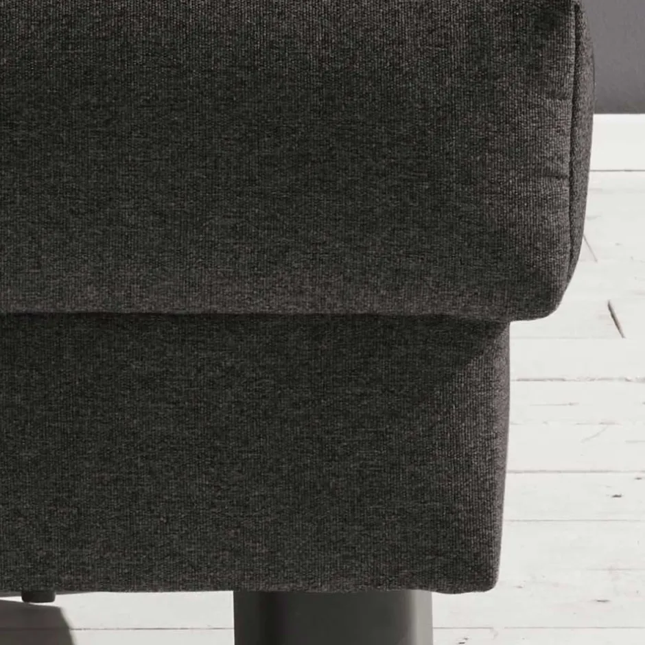 Dunkelgrauer Flachgewebe Sessel mit Schlaffunktion - Emli^Wohnen Online
