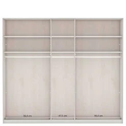 Wohnen Dunkelgrauer Kleiderschrank mit Spiegeln - Mataram