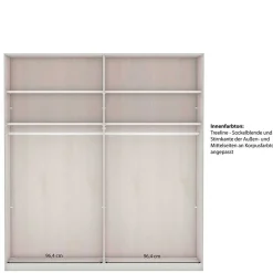 Wohnen Dunkelgrauer Schlafzimmerschrank 4-türig - Mataram