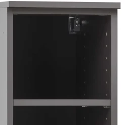 Wohnen Dunkelgraues Badregal mit 5 Fächern - Breznia