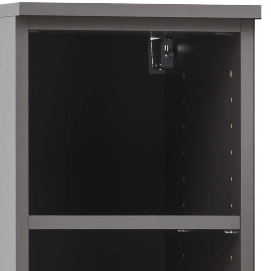 Wohnen Dunkelgraues Badregal mit 5 Fächern - Breznia