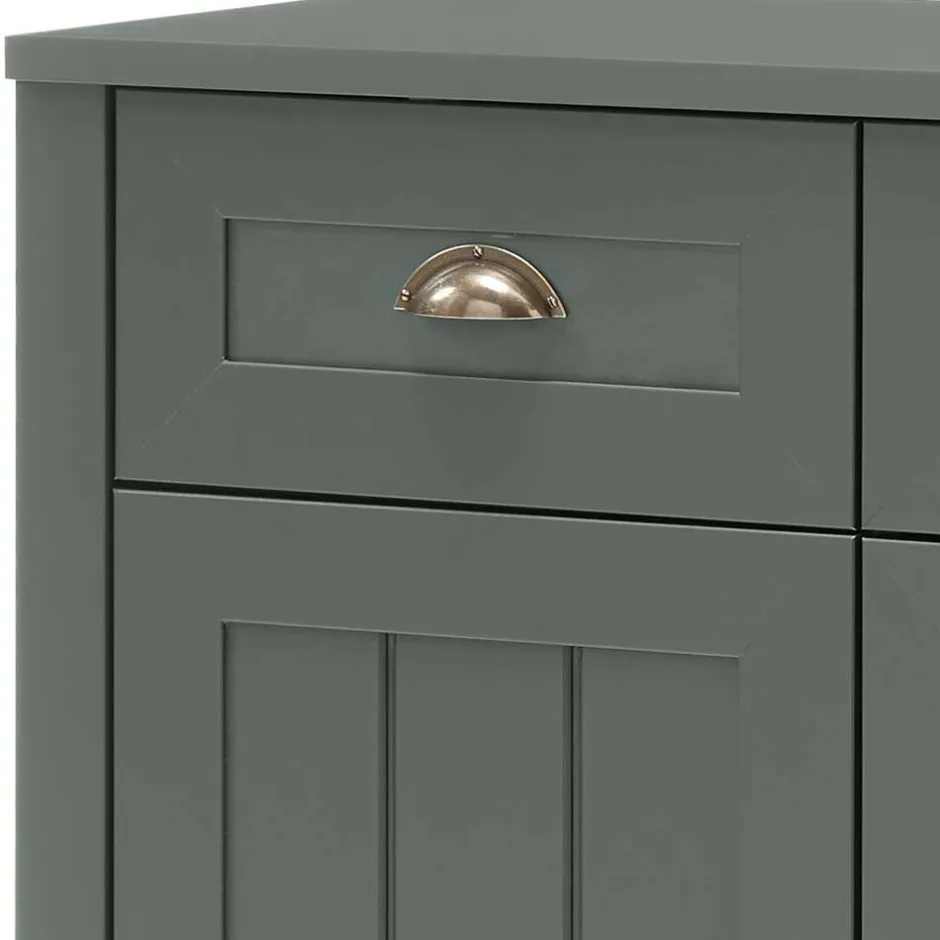 Wohnen Dunkelgrüne Country Möbel Set - Niestov (vierteilig)