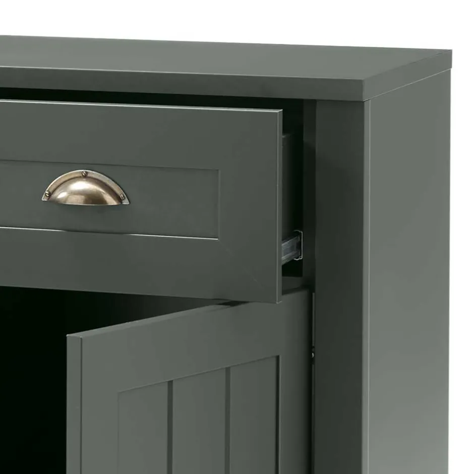 Wohnen Dunkelgrüne Country Möbel Set - Niestov (vierteilig)