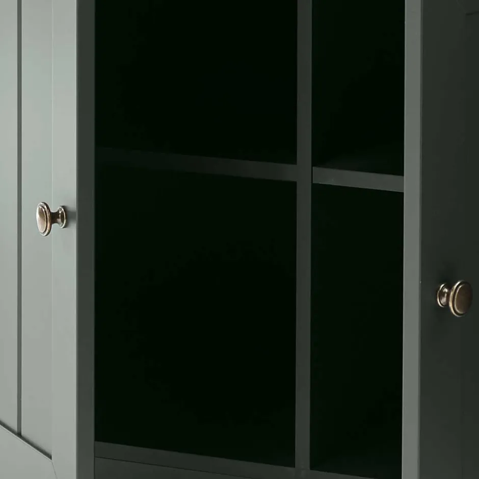 Wohnen Dunkelgrüne Country Möbel Set - Niestov (vierteilig)