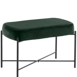 Wohnen Dunkelgrüne Polsterbank aus Samt - Wengton