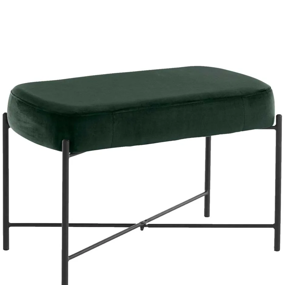 Wohnen Dunkelgrüne Polsterbank aus Samt - Wengton