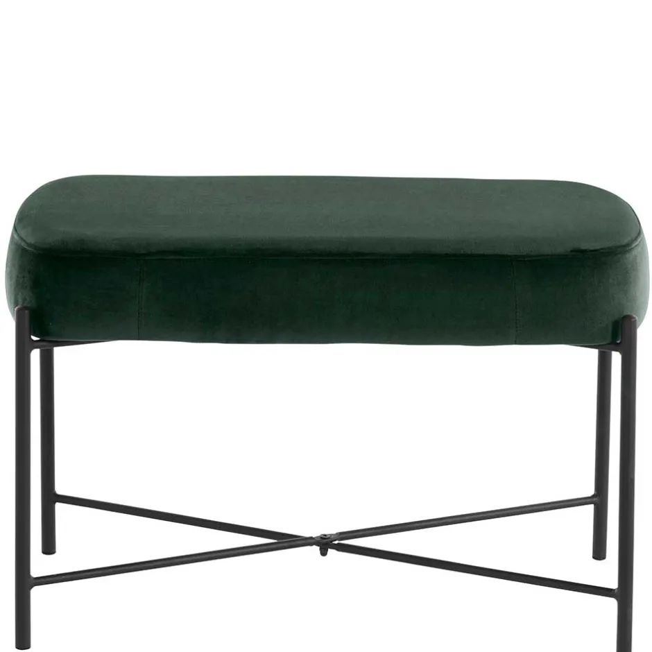 Wohnen Dunkelgrüne Polsterbank aus Samt - Wengton