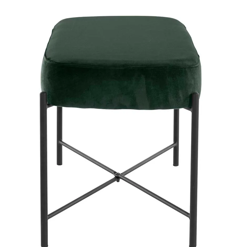 Wohnen Dunkelgrüne Polsterbank aus Samt - Wengton