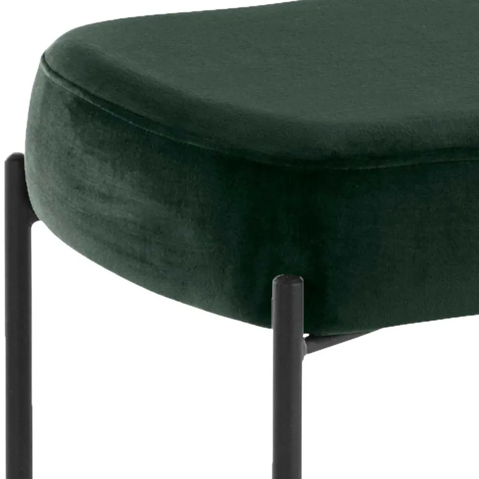 Wohnen Dunkelgrüne Polsterbank aus Samt - Wengton