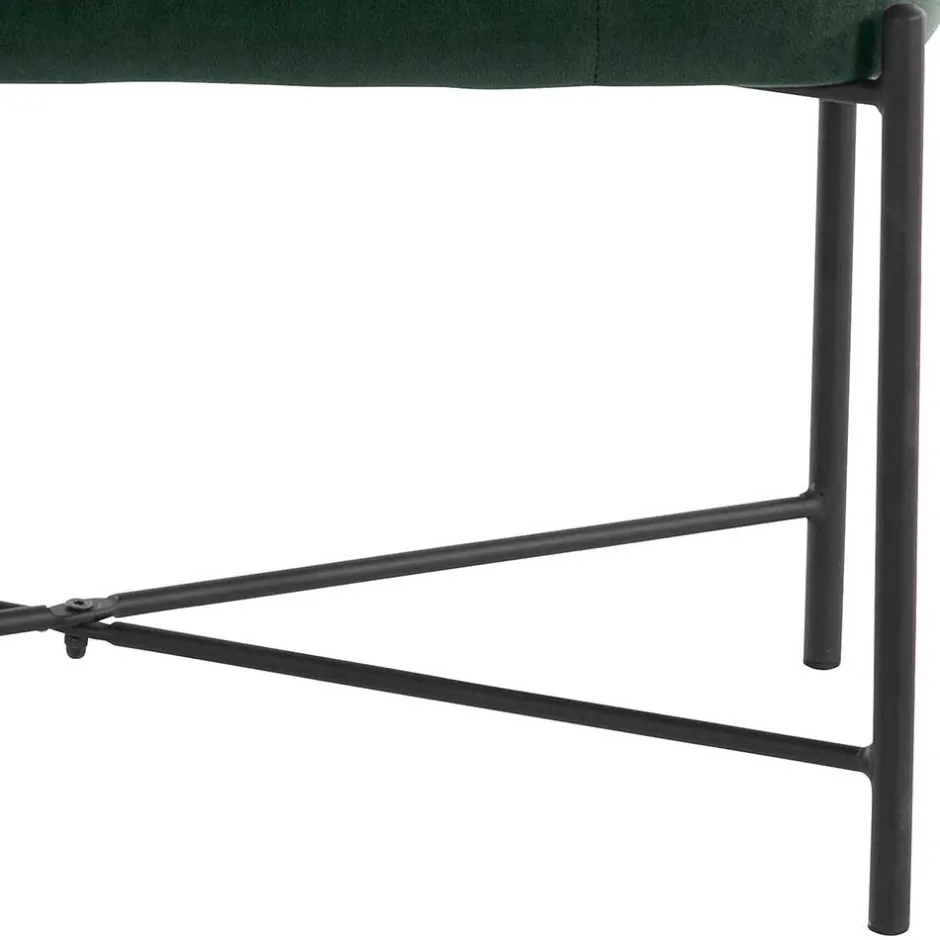 Wohnen Dunkelgrüne Polsterbank aus Samt - Wengton