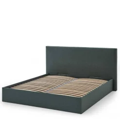 Wohnen Dunkelgrünes Bett mit Bettkasten - Arabos