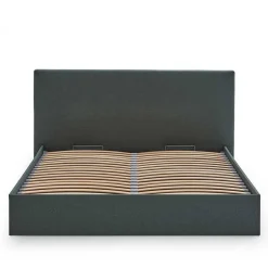 Wohnen Dunkelgrünes Bett mit Bettkasten - Arabos