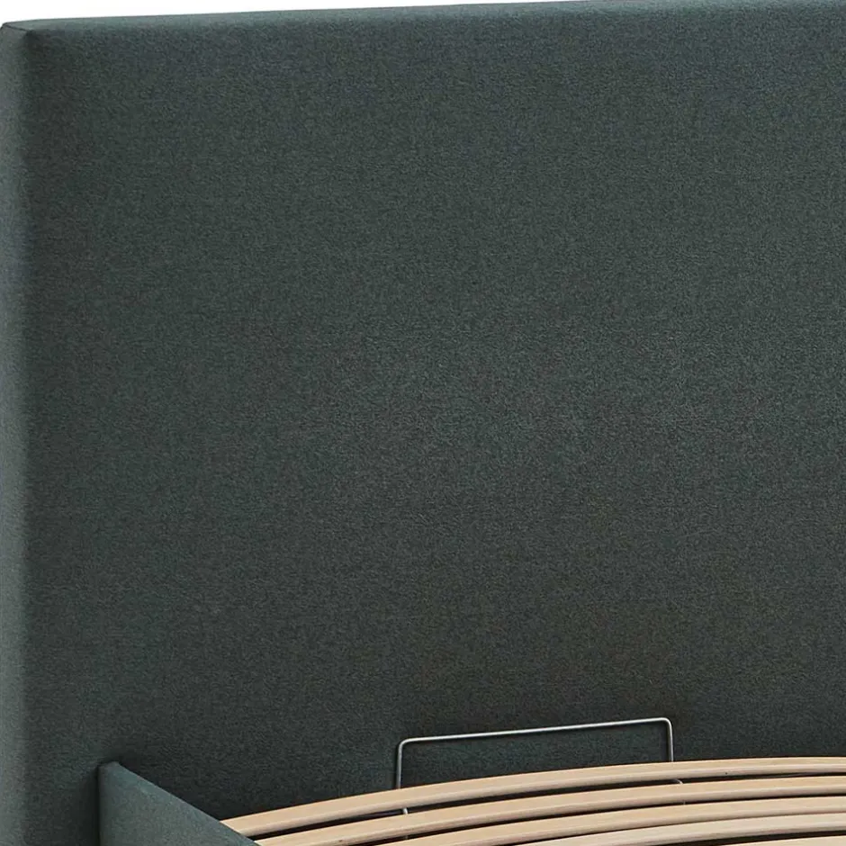 Wohnen Dunkelgrünes Bett mit Bettkasten - Arabos