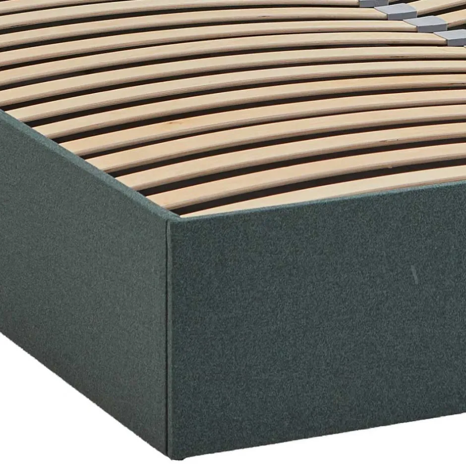 Wohnen Dunkelgrünes Bett mit Bettkasten - Arabos