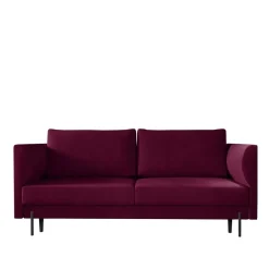 Dunkelrote Schlafcouch mit 140x200 Liegefläche - Giannin^Wohnen New