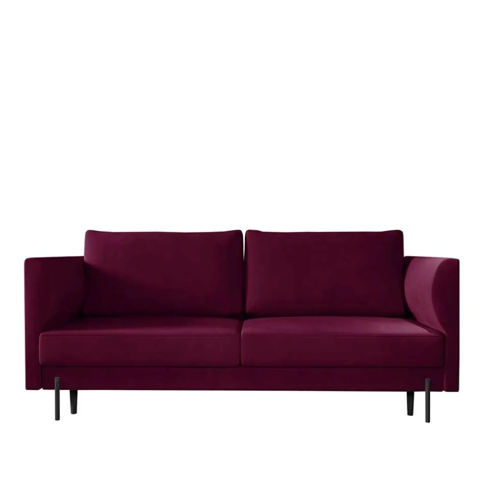 Dunkelrote Schlafcouch mit 140x200 Liegefläche - Giannin^Wohnen New