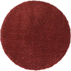 Dunkelroter Teppich in Rund - Salva^Wohnen Online