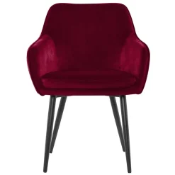 Dunkelroter Tischsessel aus Samt - Laydia^Wohnen New