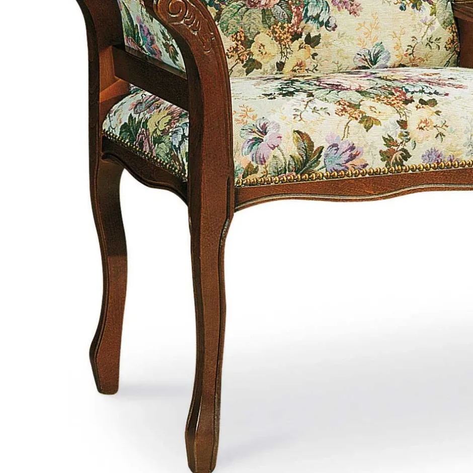 Wohnen Dunkle Telefonbank im Barock Stil Magari mit floralem Muster