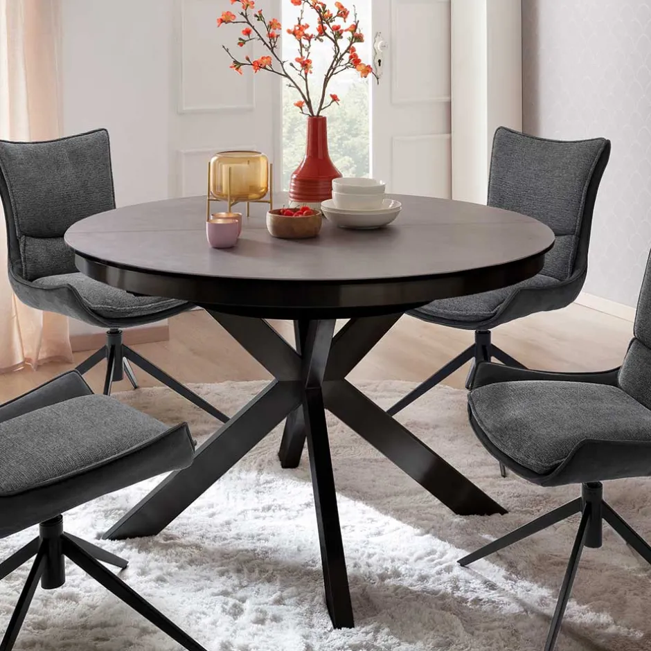 Dunkler Esstisch mit Butterflyauszug - Exmonda^Wohnen Online