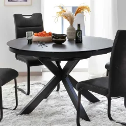 Dunkler Esstisch mit Butterflyauszug - Exmonda^Wohnen Online