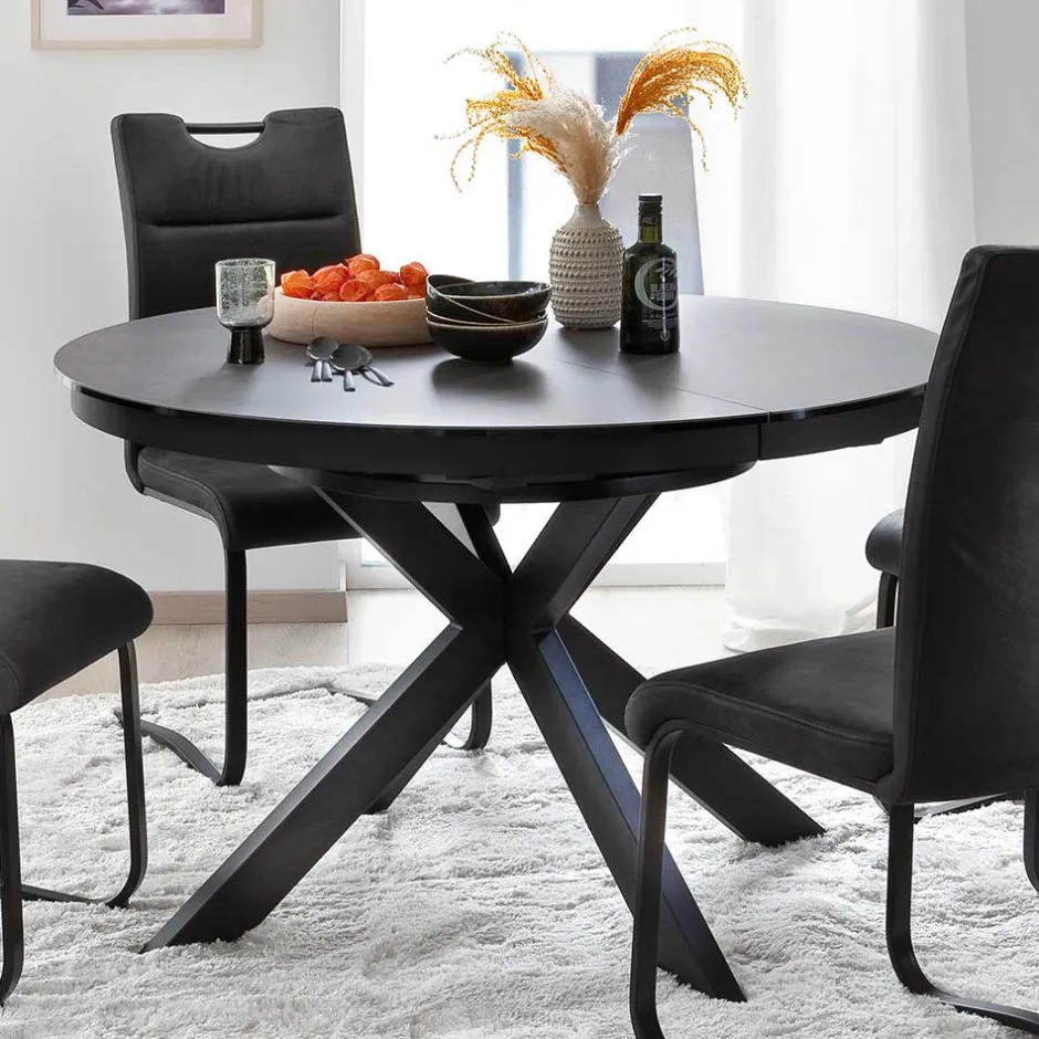 Dunkler Esstisch mit Butterflyauszug - Exmonda^Wohnen Online