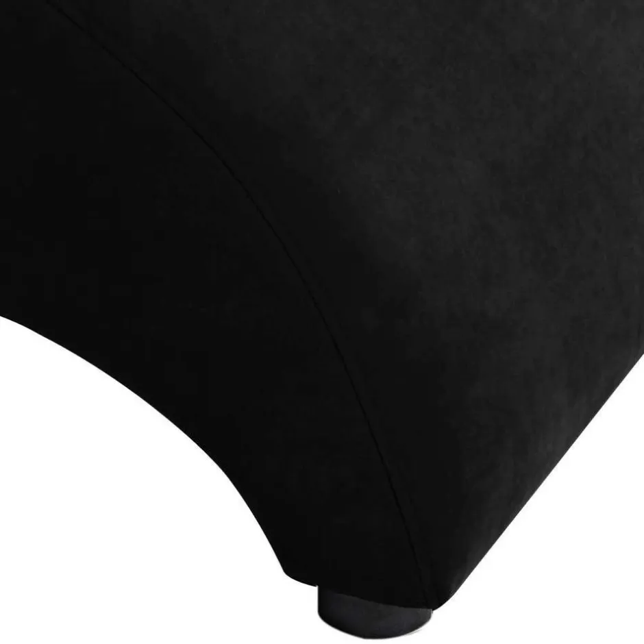 Dunkler Relaxsessel aus Velours Schwarz - Leverias^Wohnen Clearance