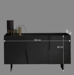 Dunkles Design Sideboard 160 cm breit - Dreamings^Wohnen Best