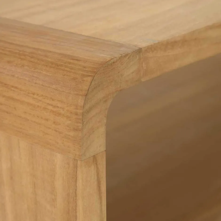 Wohnen Echtholz Waschtisch aus Teak mit Wiener Geflecht - Tiranny