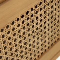 Wohnen Echtholz Waschtisch aus Teak mit Wiener Geflecht - Tiranny