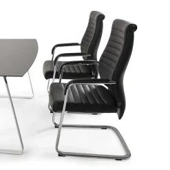 Wohnen Echtleder Schwingstuhl mit Armlehnen - Fieston