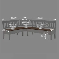 Eckbank Barlad in Massivholz Kiefer^Wohnen Sale