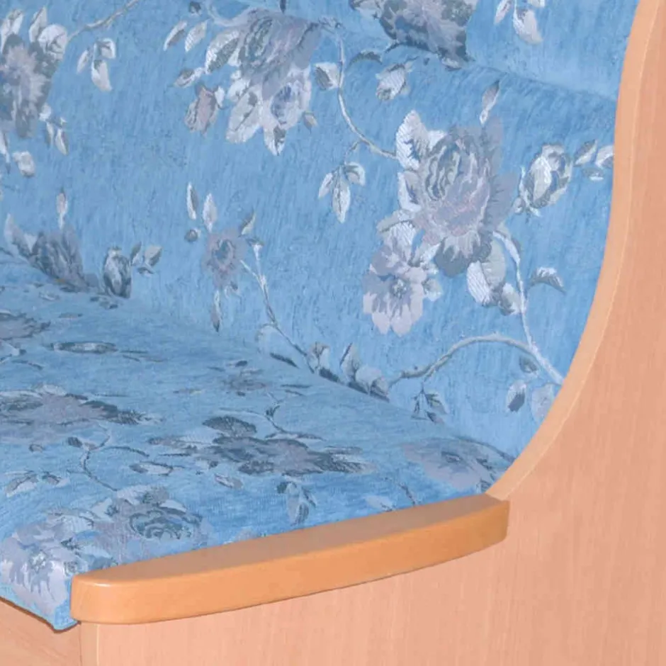 Wohnen Eckbank in Blau und Buche - Afrina