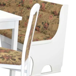 Wohnen Eckbankgruppe in Weiß mit Brauntönen - Penal (vierteilig)