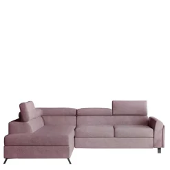 Eckcouch in Altrosa Samtbezug - Gina^Wohnen Discount