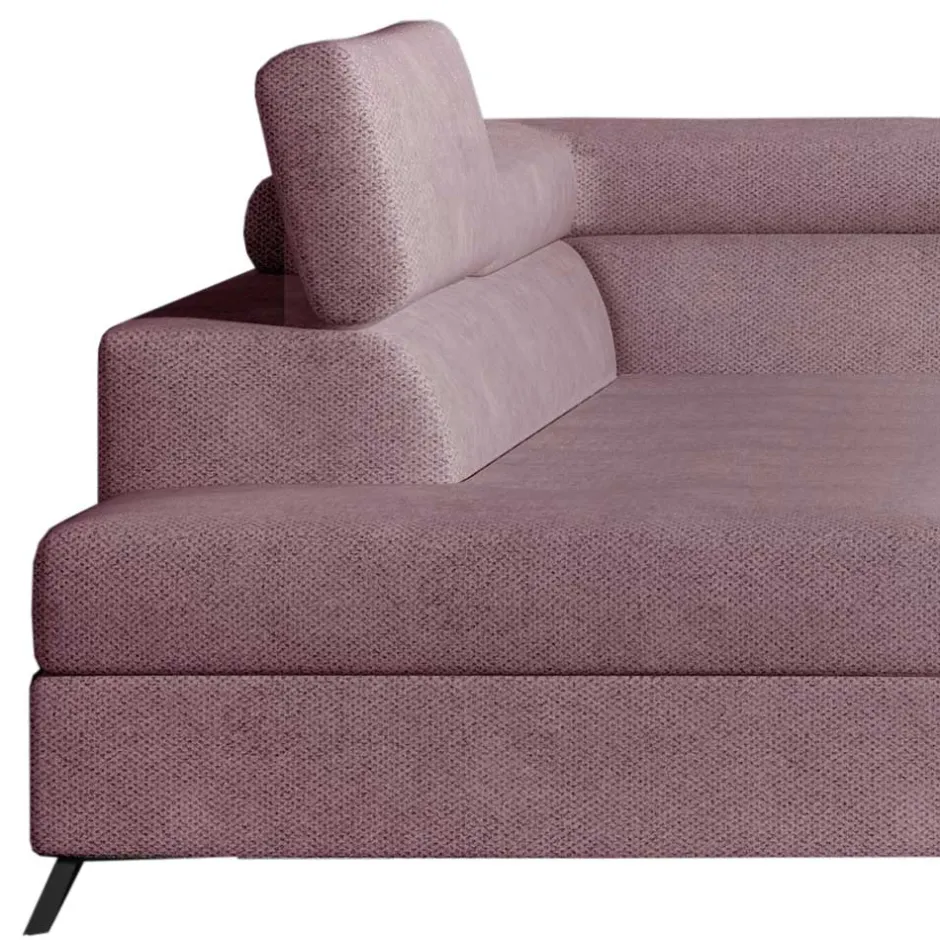 Eckcouch in Altrosa Samtbezug - Gina^Wohnen Discount