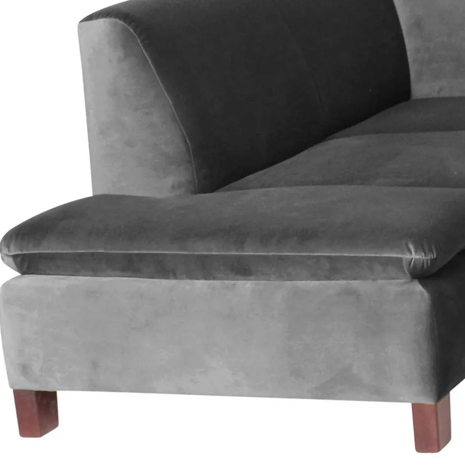 Eckcouch in Anthrazit mit Nussbaum Braun - Sevilaca^Wohnen Online