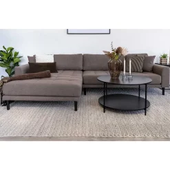 Eckcouch in Braun mit Schwarz - Jaturna^Wohnen Clearance