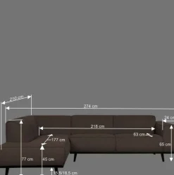 Eckcouch in hellem Braun Buklee - Mercana^Wohnen New