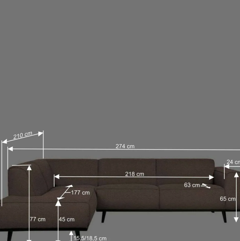 Eckcouch in hellem Braun Buklee - Mercana^Wohnen New
