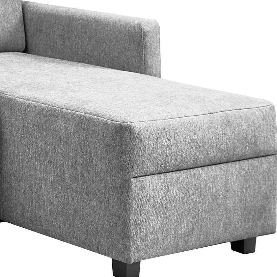 Eckcouch mit Bettfunktion in Silber Grau - Enzo^Wohnen Clearance