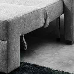 Eckcouch mit Bettfunktion in Silber Grau - Enzo^Wohnen Clearance